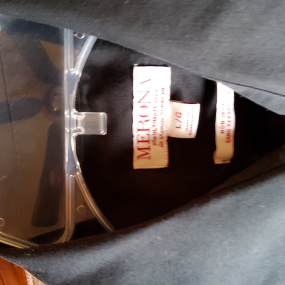 Men's Merona Black Button Down, Large - Picture 3 of 3